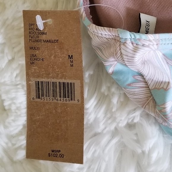 🎉HP🎉Daniel Cremieux Fleur Plunge Maillot 1 Piece Women's Size M Swimsuit NWT - Picture 11 of 16